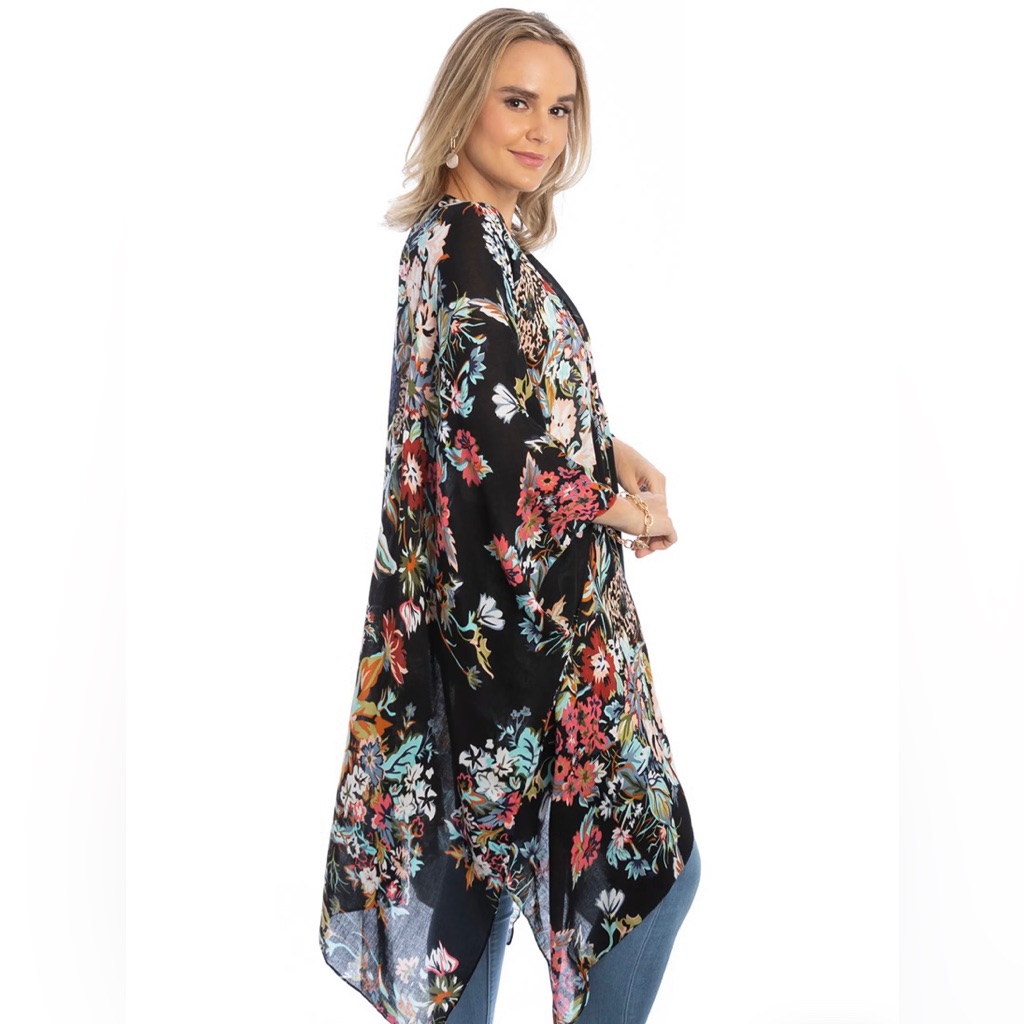 Saachi Lasdon Floral Print Ruana — image 3 of 5